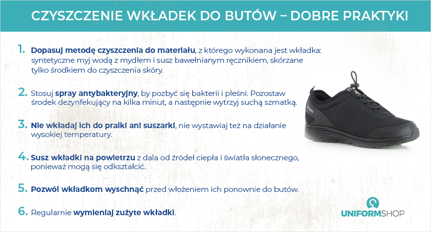 Czyszczenie wkładek do butów Czyszczenie wkładek do butów